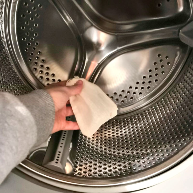 nueces de lavado lavadora bolsita algodón mano