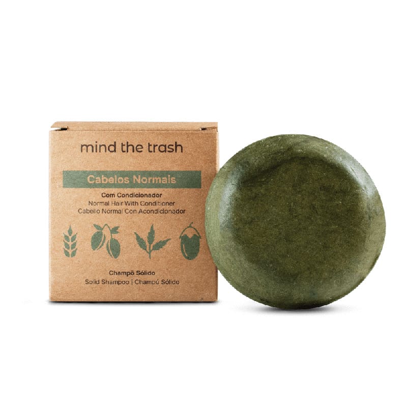 Champú sólido cabello normal con acondicionador mind the trash