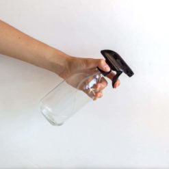 Botella de vidrio con pulverizador transparente - 500ml