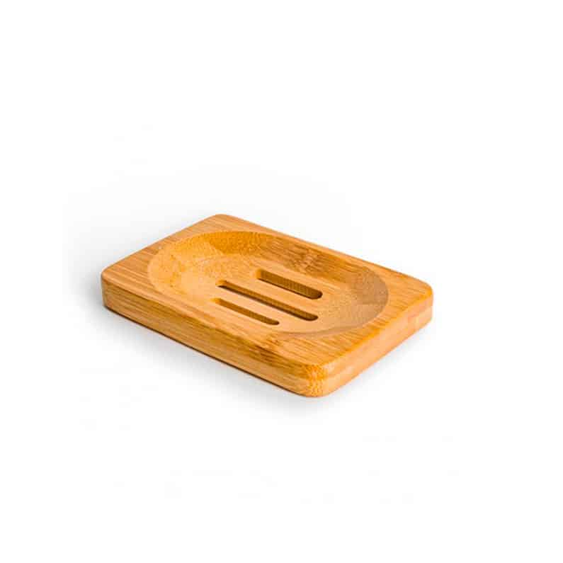 jabonera de bambú rectangular
