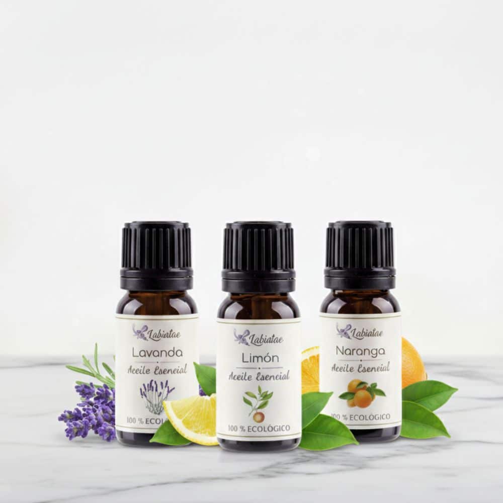 pack aromaterapia esenciales limon naranja y lavanda ecológicos