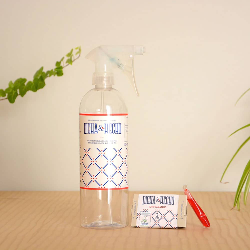 Kit limpieza baño ecológico (spray reutilizable 750 ml + 2 recargas) | Dicha&Hecho