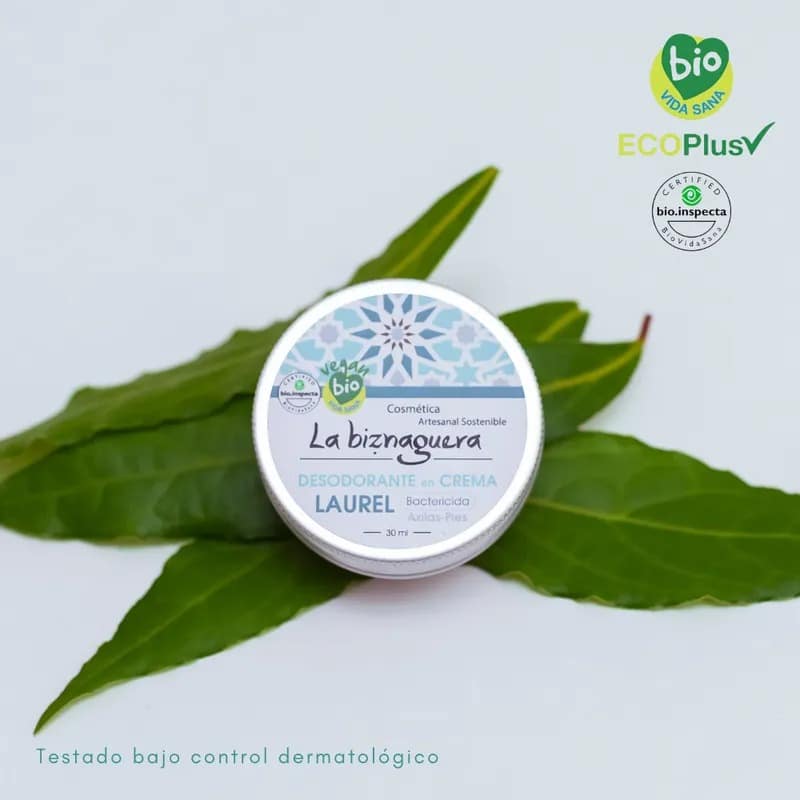 Desodorante en crema de laurel sin bicarbonato La Biznaguera