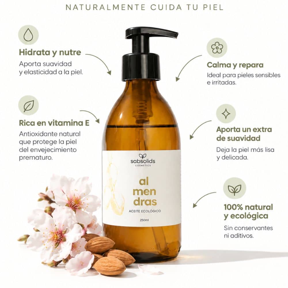 Aceite de almendras dulces ecológico SabSolids