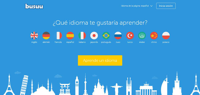 Plataforma para estudiar idiomas "Made in Spain", sólo tienes que registrarte para empezar. Además de los idiomas más "comunes": inglés, francés y alemán, tienes disponibles muchos más: ruso, turco, chino, polaco, japonés, hasta un total de 12.